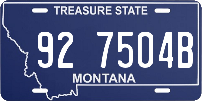 MT license plate 927504B
