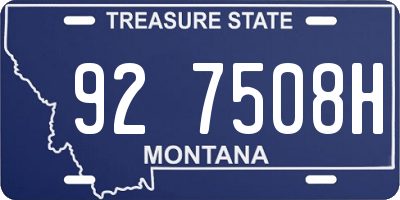 MT license plate 927508H