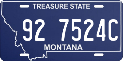 MT license plate 927524C