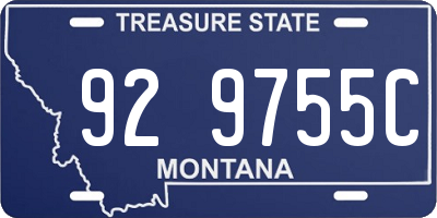 MT license plate 929755C