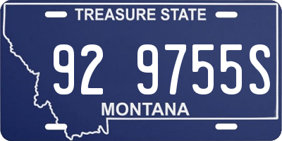 MT license plate 929755S