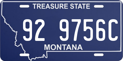 MT license plate 929756C