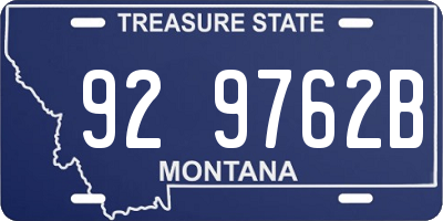MT license plate 929762B
