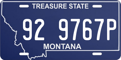 MT license plate 929767P