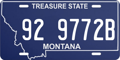 MT license plate 929772B
