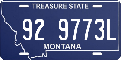 MT license plate 929773L