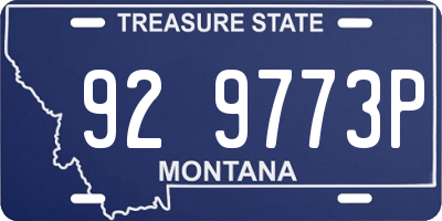 MT license plate 929773P