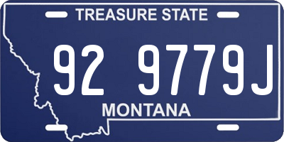 MT license plate 929779J