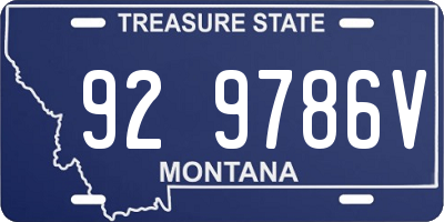 MT license plate 929786V