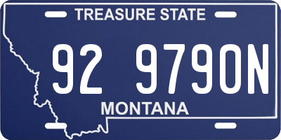 MT license plate 929790N