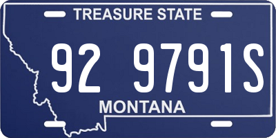 MT license plate 929791S