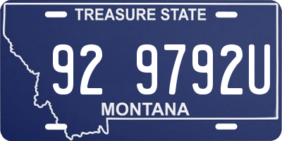 MT license plate 929792U