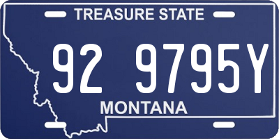 MT license plate 929795Y