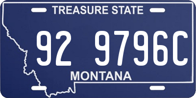 MT license plate 929796C