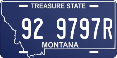MT license plate 929797R