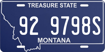 MT license plate 929798S