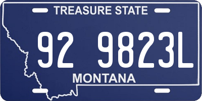 MT license plate 929823L