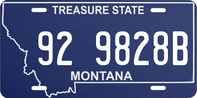 MT license plate 929828B