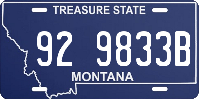 MT license plate 929833B