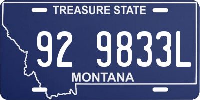 MT license plate 929833L