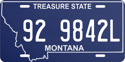 MT license plate 929842L