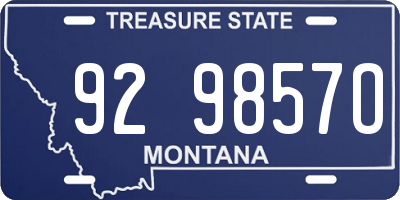 MT license plate 929857O