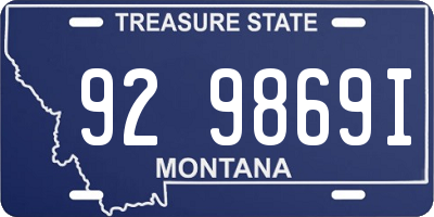 MT license plate 929869I