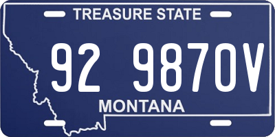 MT license plate 929870V