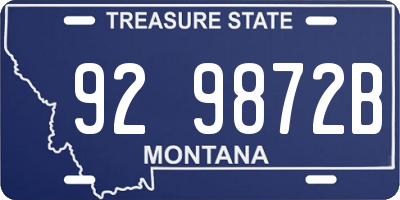 MT license plate 929872B