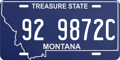 MT license plate 929872C
