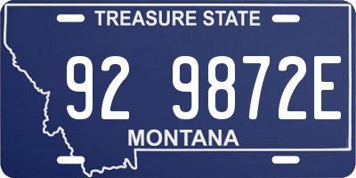 MT license plate 929872E