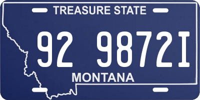 MT license plate 929872I