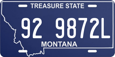 MT license plate 929872L