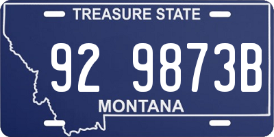 MT license plate 929873B