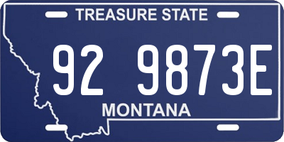 MT license plate 929873E