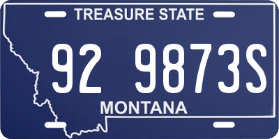 MT license plate 929873S