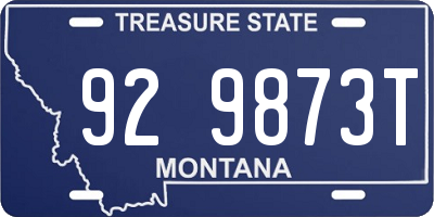 MT license plate 929873T