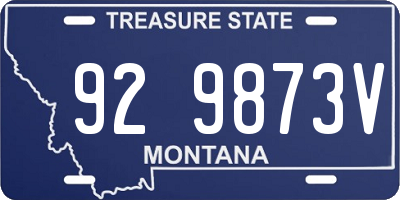 MT license plate 929873V