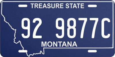 MT license plate 929877C