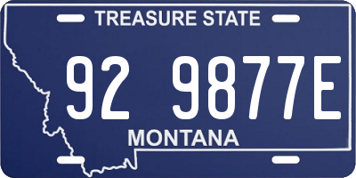MT license plate 929877E