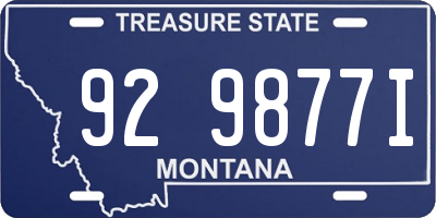 MT license plate 929877I