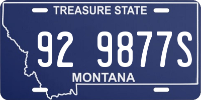 MT license plate 929877S