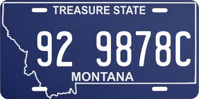 MT license plate 929878C