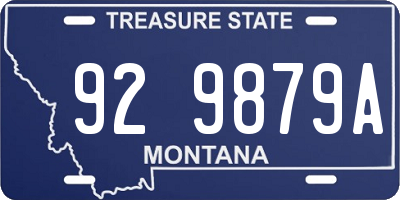 MT license plate 929879A