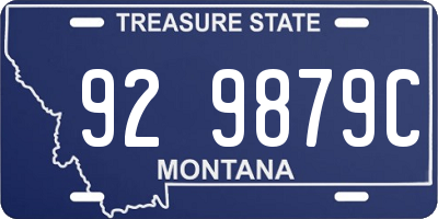 MT license plate 929879C