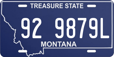 MT license plate 929879L