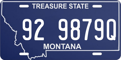 MT license plate 929879Q