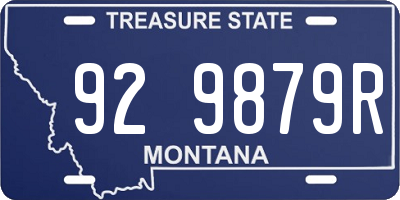 MT license plate 929879R