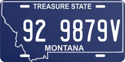 MT license plate 929879V