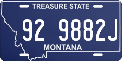MT license plate 929882J